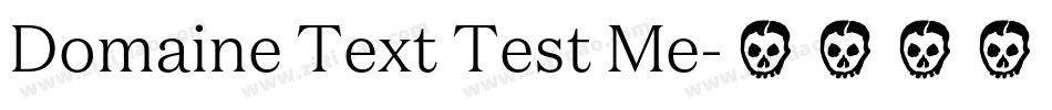 Domaine Text Test Me字体转换